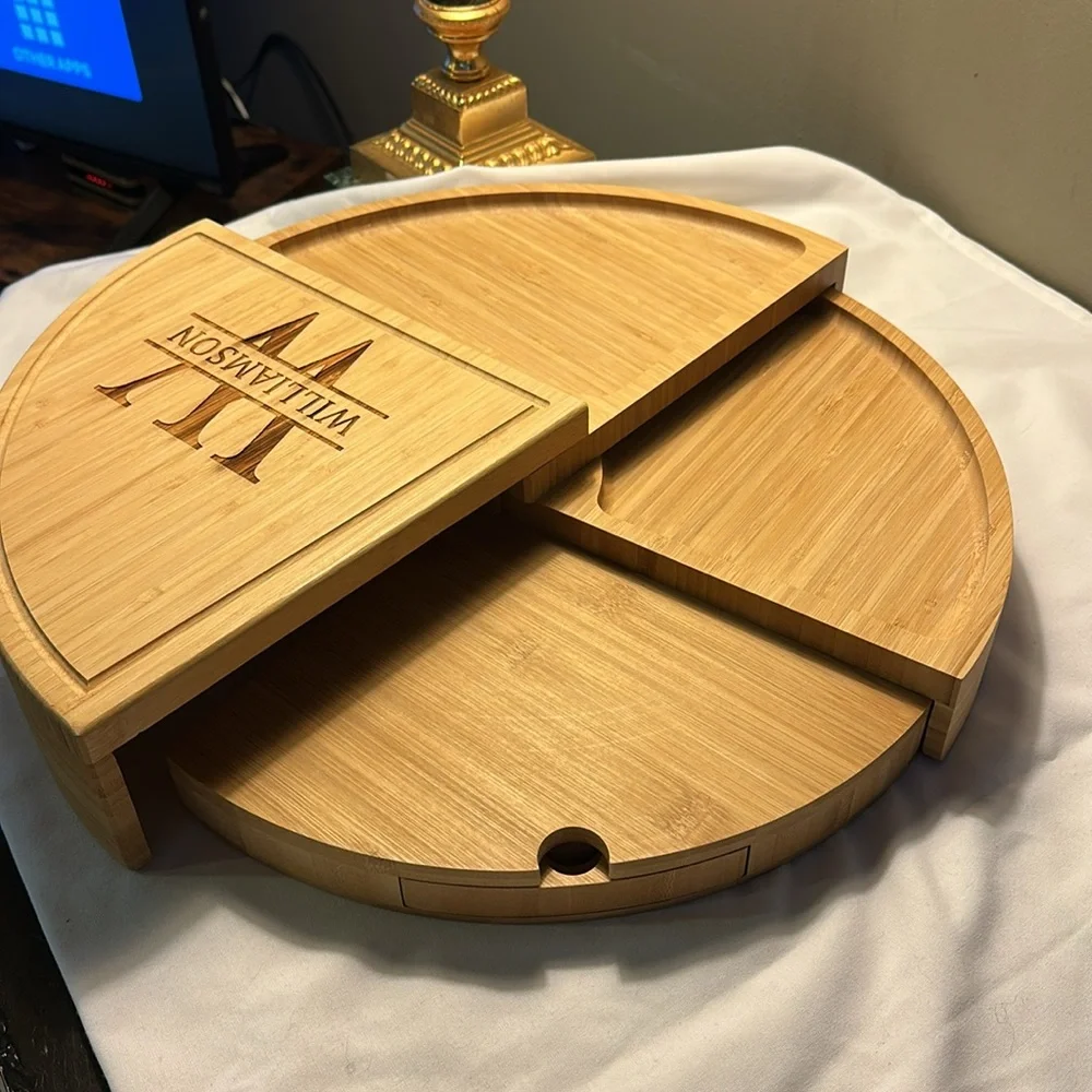 Williams Sonoma Bamboo Cheese Board Set